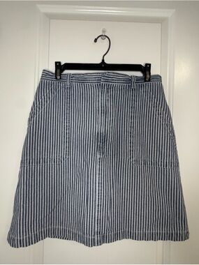 Gloria Vanderbilt Women's Denim Skirt Blue, Pockets, Zip Front, Cotton Blend